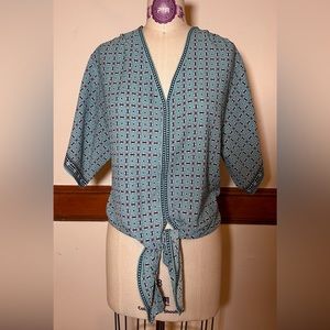 Max studio printed tie top